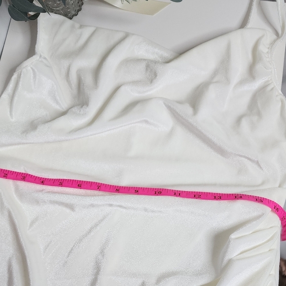 NEW‼️CyperSoul Spaghetti Strap Bodycon Ruched Wrap Velvet Dress 2XL - Picture 7 of 10